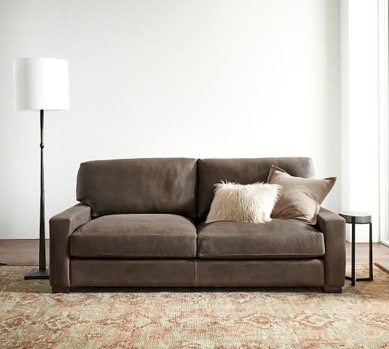 Turner Square Arm Leather Sofa, Valley Leather Furniture