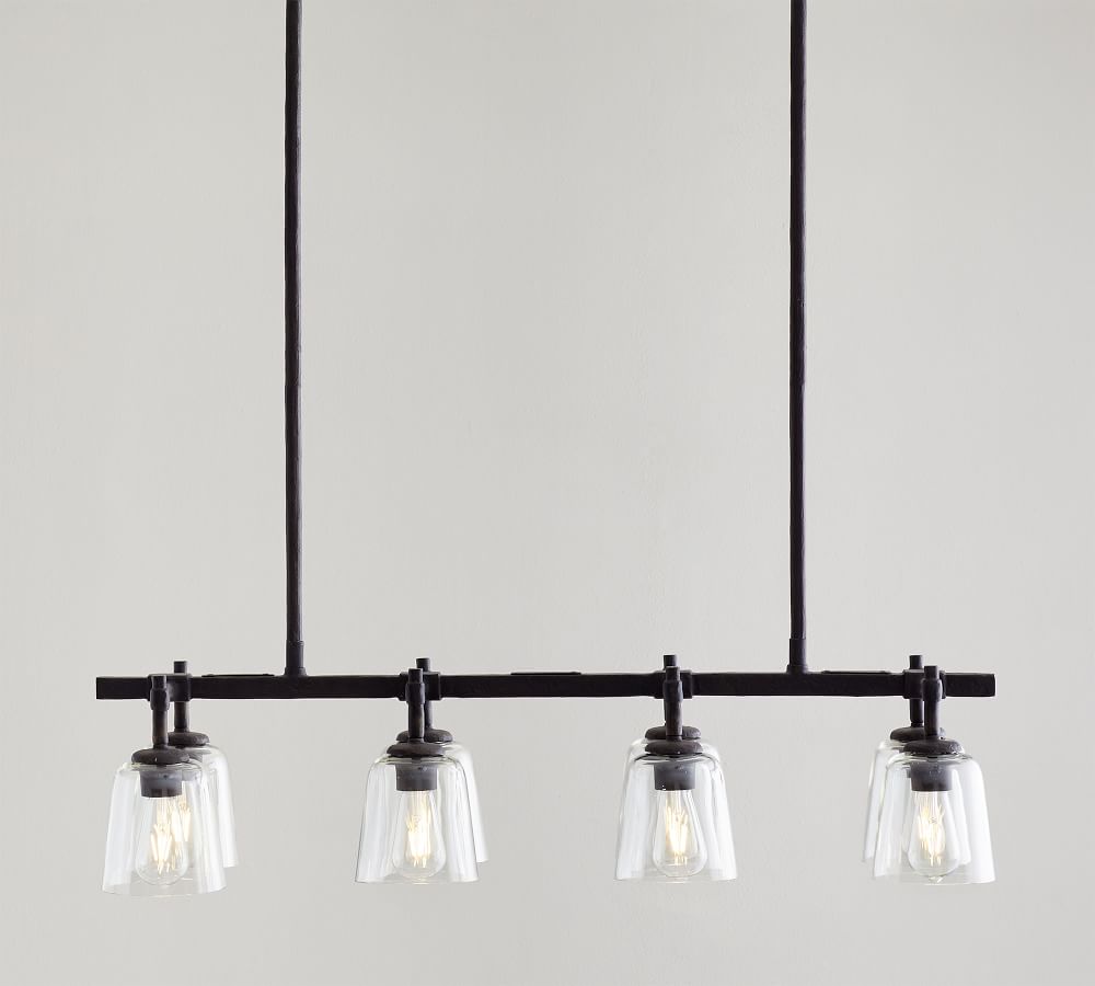 Porter Recycled Glass Linear Chandelier | Pottery Barn