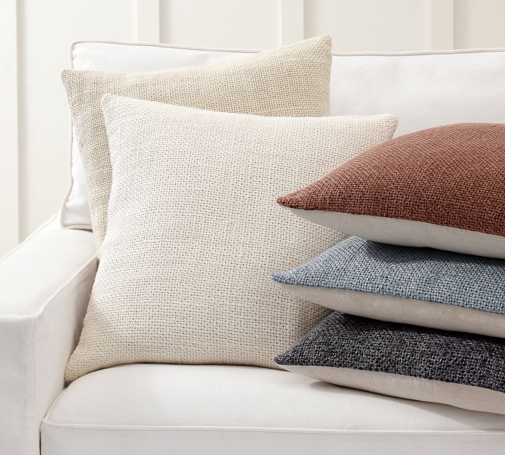 Faye Linen Textured Pillow Covers Pottery Barn