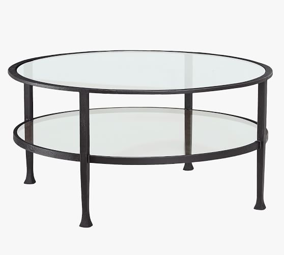 Tanner 36 Round Coffee Table Pottery, Pottery Barn Round Glass Coffee Table