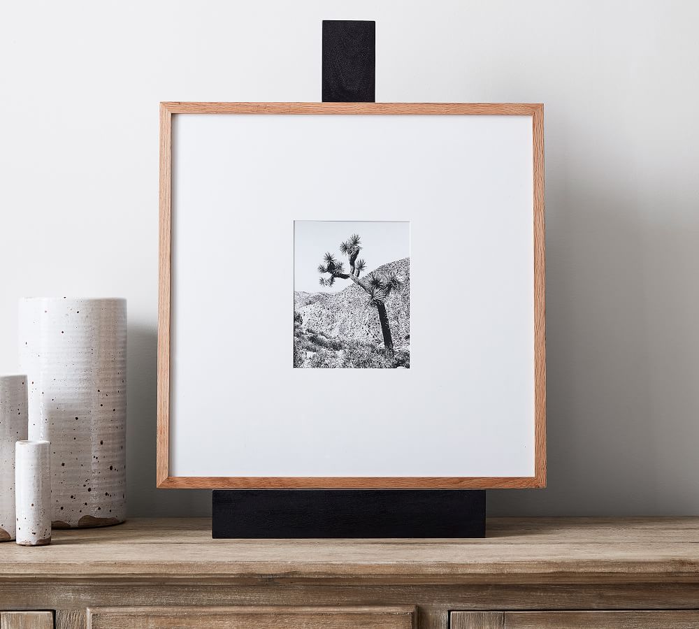 Wood Gallery Oversized Mat Frame - 4x4 (18x18 overall) - Black ...