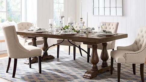 Pottery Barn Furniture Dining Table, Pottery Barn Ashton Tufted Dining Chair
