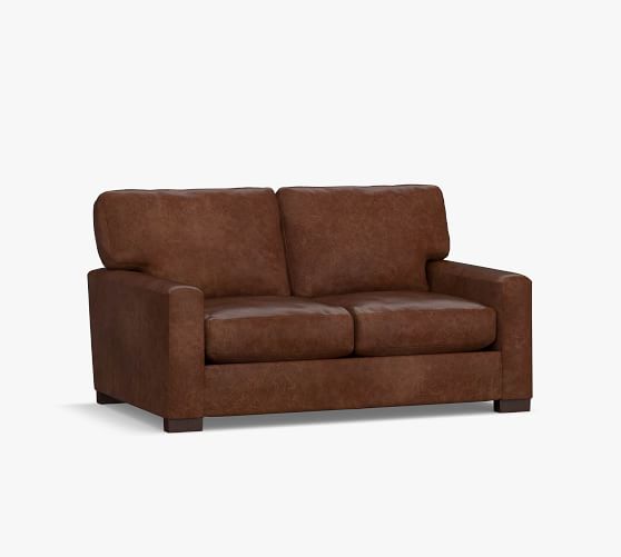 Turner Square Arm Leather Sofa, Leather Couch Pottery Barn