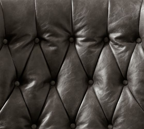 Wells Tufted Leather Armchair Pottery, What Is Tufted Leather