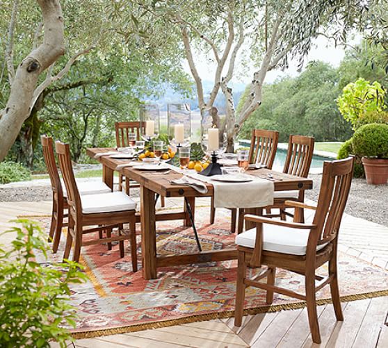 Benchwright Outdoor Extending Dining, Pottery Barn Patio Table Chairs