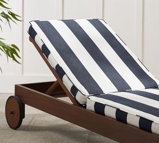 Sunbrella Piped Outdoor Chaise Cushion Pottery Barn - Home Decorators Collection Chaise Lounge Cushions