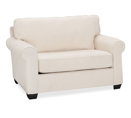 Buchanan Roll Arm Upholstered Twin, Twin Size Sofa Bed With Memory Foam Mattress