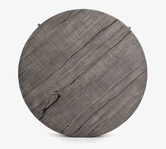 Fargo 40 Round Reclaimed Wood Coffee, Distressed Grey Round Coffee Table
