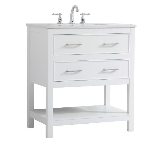 24 30 Single Sink Vanity, 30 White Vanity Cabinet