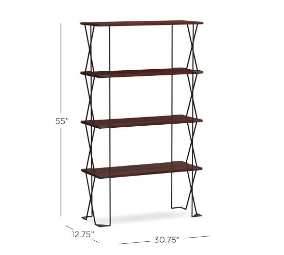 Modular Etagere Bookcase Pottery Barn, Etagere Bookcase Made In Usa