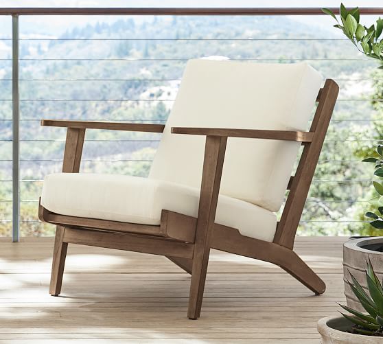 Raylan Fsc Teak Outdoor Lounge Chair, Teak Outdoor Chair