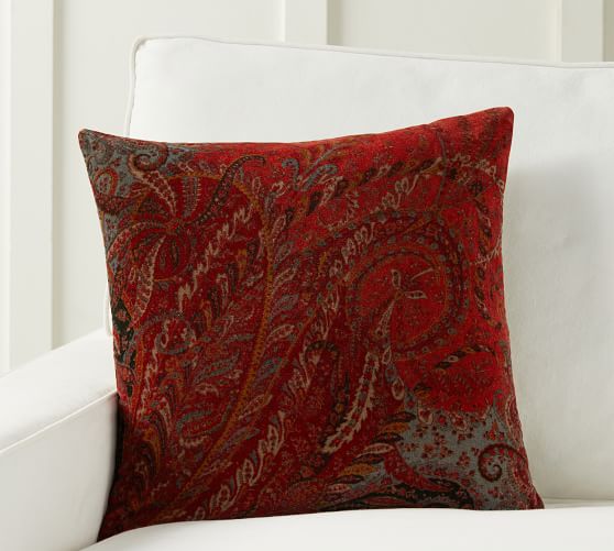 pottery barn red pillows