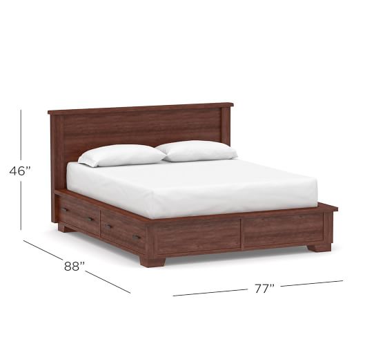 Sumatra Storage Platform Bed Pottery Barn