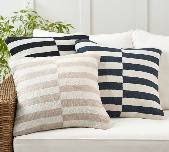 Skye Eco Friendly Textured Indoor Outdoor Pillow Pottery Barn Skye Eco Friendly Textured Indoor, Pottery Barn Outdoor Pillows Clearance
