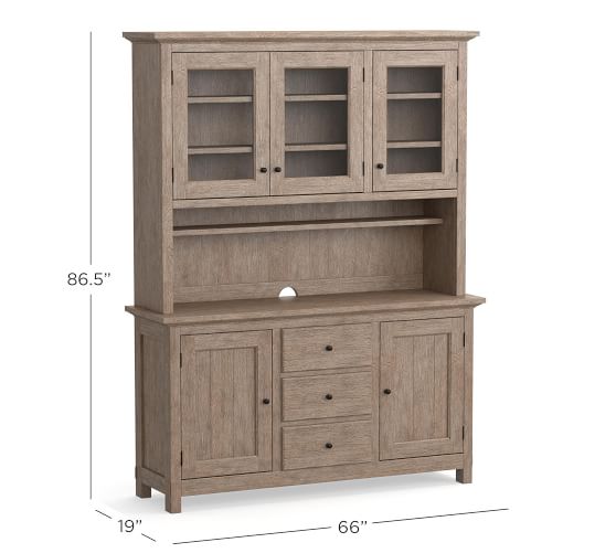 Benchwright Buffet Table Hutch, Pottery Barn Cabinets Living Room