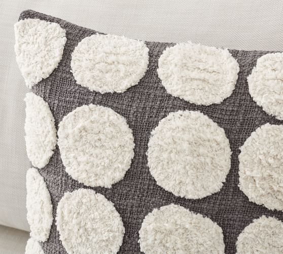 gray textured pillow