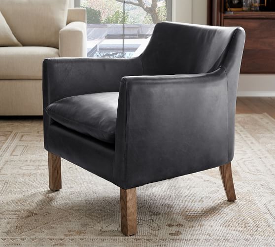 Spear Leather Armchair Pottery Barn, Leather Chairs Pottery Barn