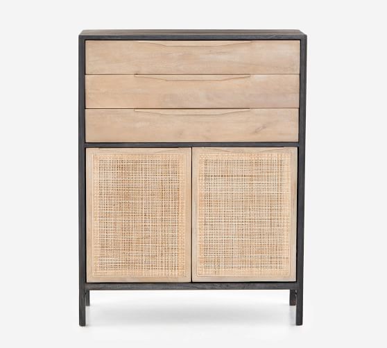 Rattan tall dresser Clearance