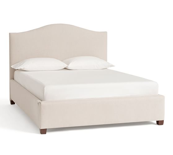 Raleigh Curved Upholstered Low Bed Pottery Barn Raleigh Curved Upholstered Low Bed, Pottery Barn Upholstered King Bed
