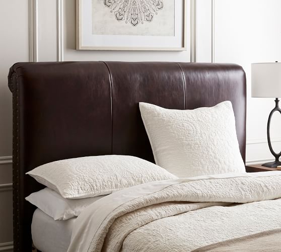 Chesterfield Leather Headboard, King Leather Bed