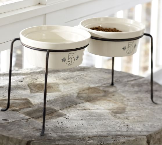 pottery barn dog bowls