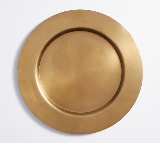 Bleecker Metal Charger Plate Pottery Barn