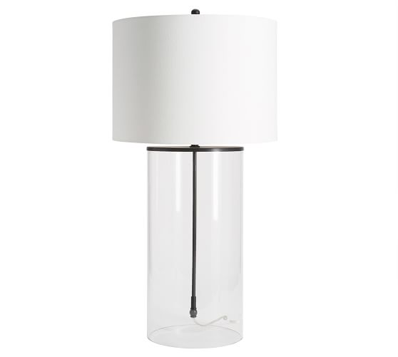 Aria Table Lamp Pottery Barn, Tall Clear Glass Table Lamps