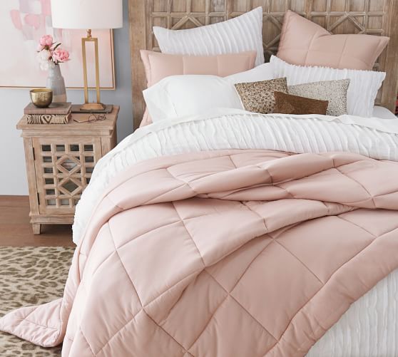 pottery barn pink bedding