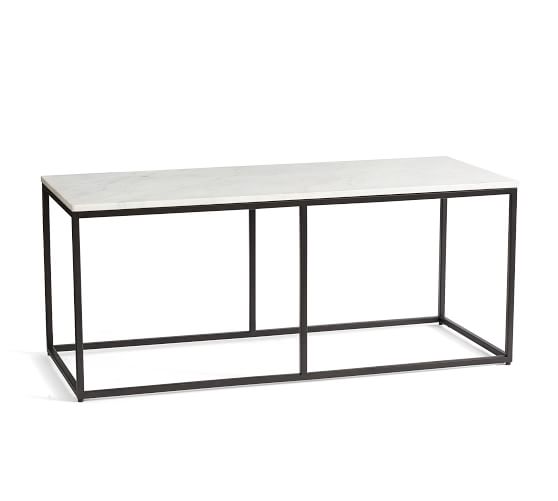 Delaney 40 5 Rectangular Marble Coffee, Black Marble Rectangle Coffee Table