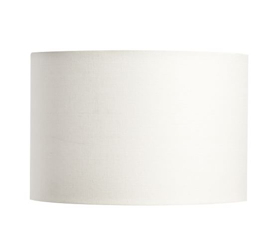 Gallery Straight Sided Lamp Shade, Straight Drum Lamp Shade White