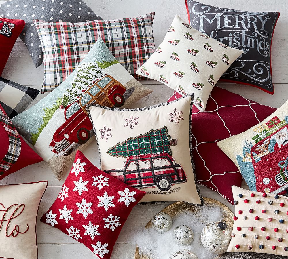 Merry Christmas Decorative Pillow Cover Pottery Barn