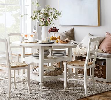 Shayne Round Drop Leaf Kitchen Table, White Circular Kitchen Table And Chairs