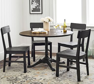 Rae Round Pedestal Bistro Dining Table, Small Round Bistro Table