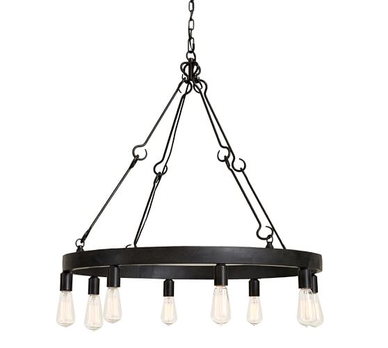 Jasper Chandelier Pottery Barn Jasper Chandelier Pottery Barn, Shea Bronze Edison Bulb 9 Light Chandelier