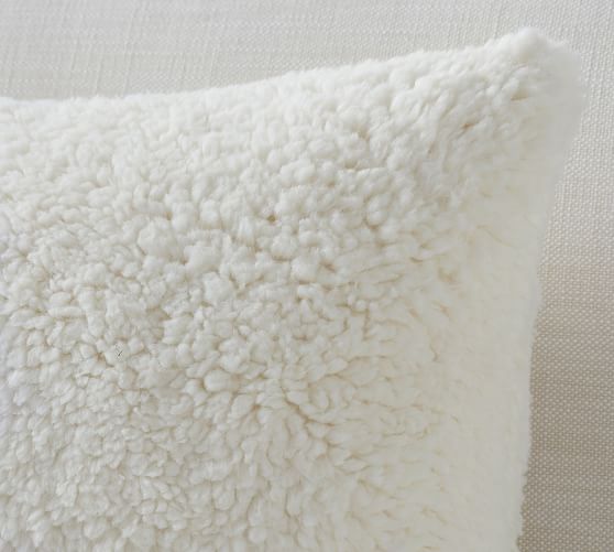 sheepskin throw pillow