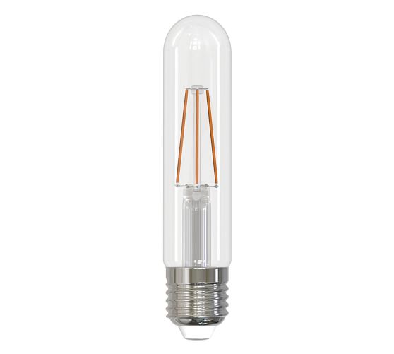 Luxrite Vintage T9 LED Tube Light Bulbs 60W Equivalent 4 Pack Dimmable Edison Tubular Light Bulbs 5W UL Listed Clear Glass 2700K Warm White E26 Standard Base LED Filament Bulb 550 Lumens 