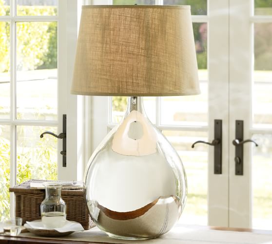 Clift Oversized Mercury Glass Table, Clift Glass Table Lamp