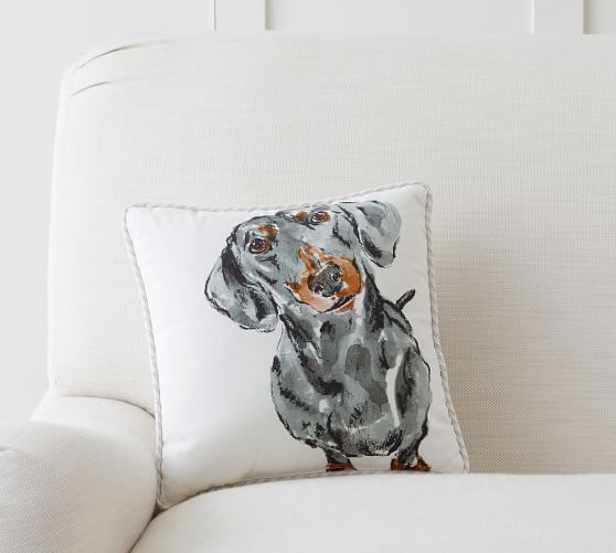 pottery barn dog pillow