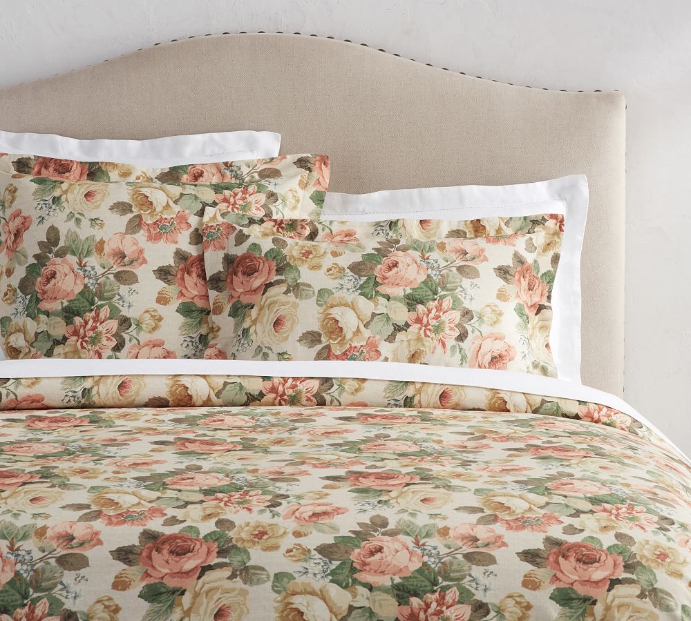 pottery barn floral sheets