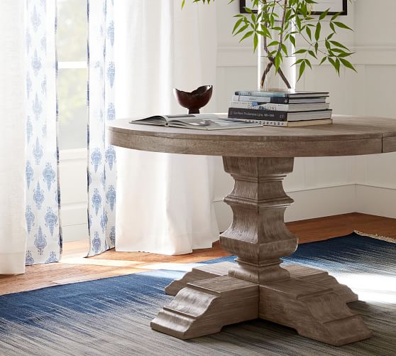 Banks Round Pedestal Extending Dining, Pottery Barn Round Table