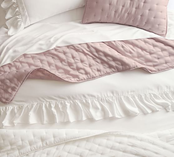 pottery barn pink bedding