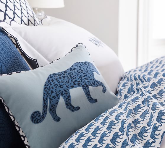 pottery barn leopard pillow