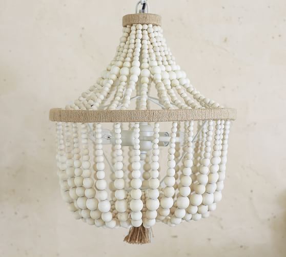 pottery barn beaded chandelier