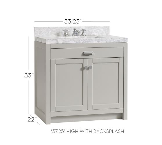 Davis 33 25 Single Sink Vanity, Davis Asymmetric Single Sink Vanity With Drawers