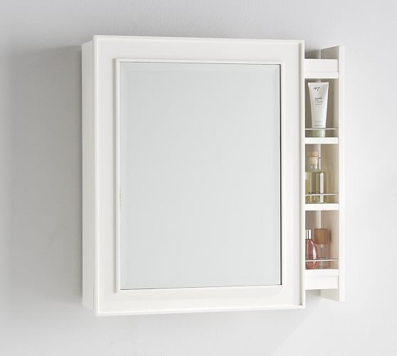 Classic Medicine Cabinet With Shelves, Pottery Barn Medicine Cabinet Mirror