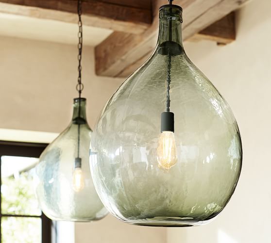 large pendant light glass