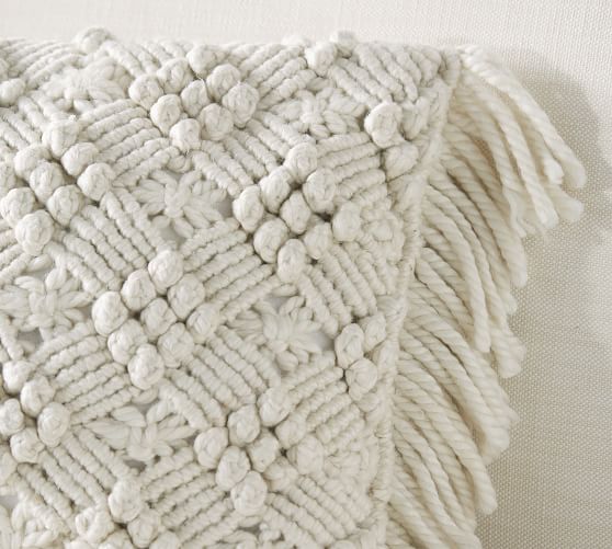 macrame lumbar pillow