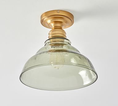 Vintage Glass Flush Mount Pottery Barn - Retro Glass Flush Ceiling Lights