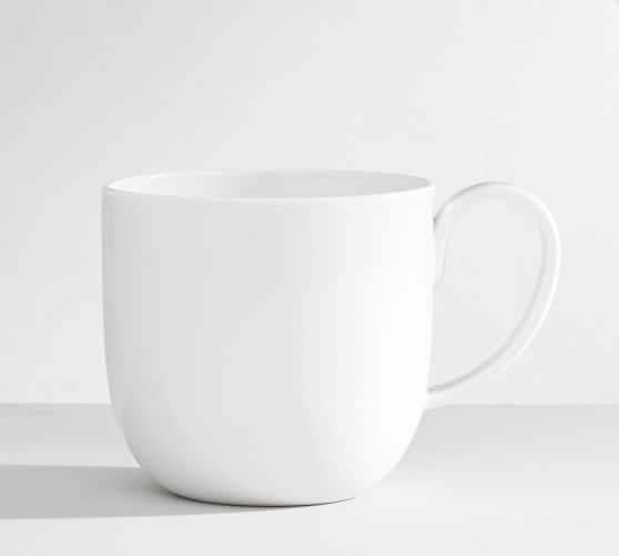 white bone china mug