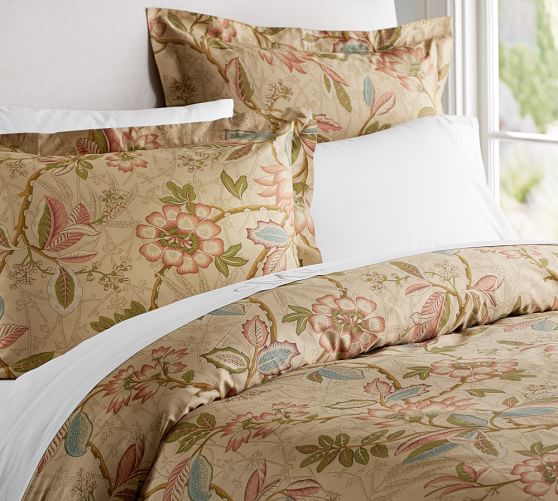 pottery barn floral sheets